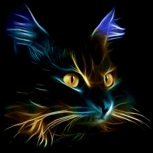 Die superaufgedrehte Fraktal Katze